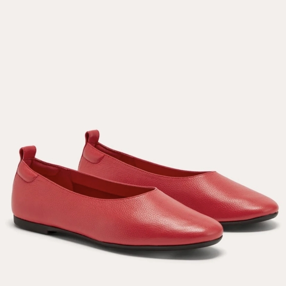NEW Everlane The Day Glove Classic Red Leather Ballet Flat 8.5 - Picture 3 of 12